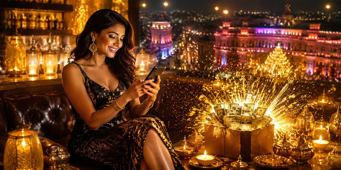 Light festival Diwali with mobile casino gaming in Delhi Connaught Place